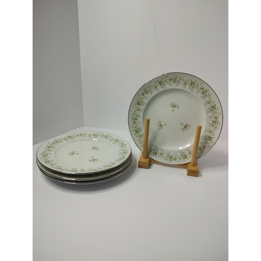 Vintage Johann Haviland Bavaria Germany Forever Spring 7.75" Bread Plates (4)